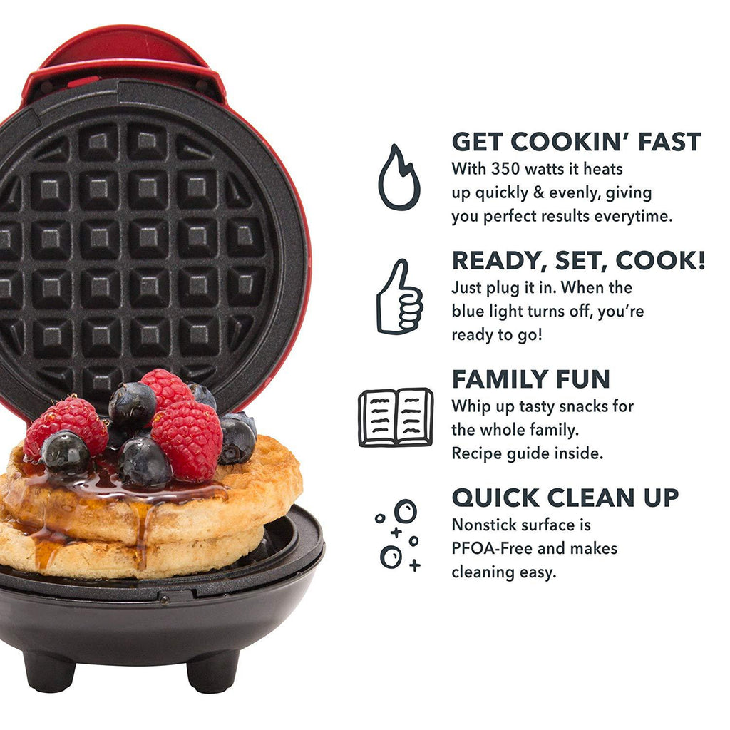 Mini Waffle Maker Machine for Kids