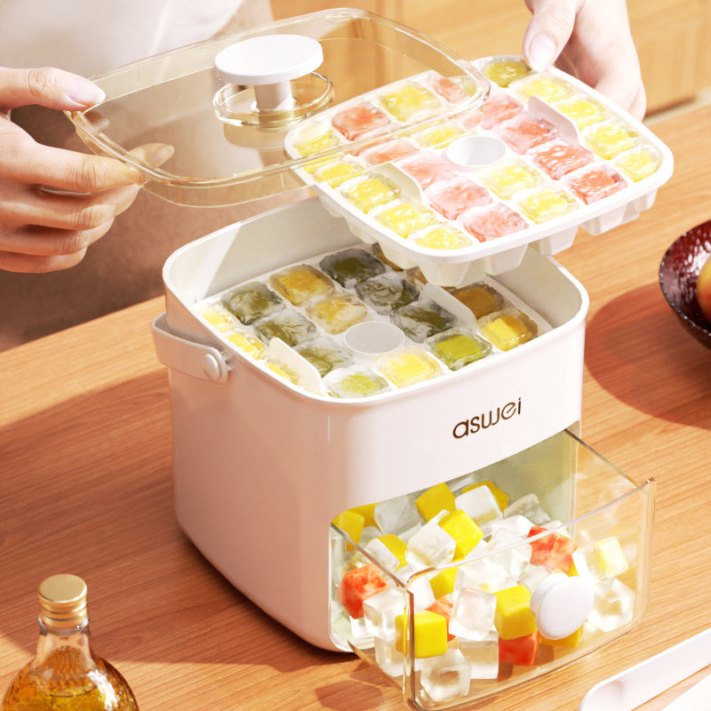 48 Grid Ice Cube Mold Large Capacity Ice Storage