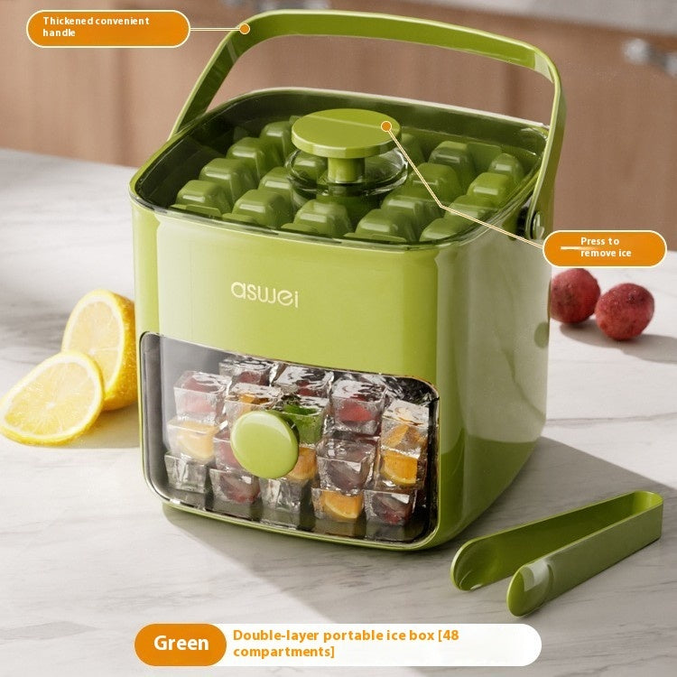 48 Grid Ice Cube Mold Large Capacity Ice Storage